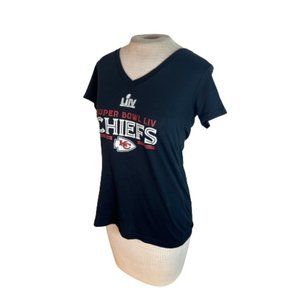 Kansas City Chiefs V Neck Womens T Tee Shirt Black